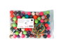 Innspiro Set de 100 perles en bois de 25 mm et fil de coton de 5 m