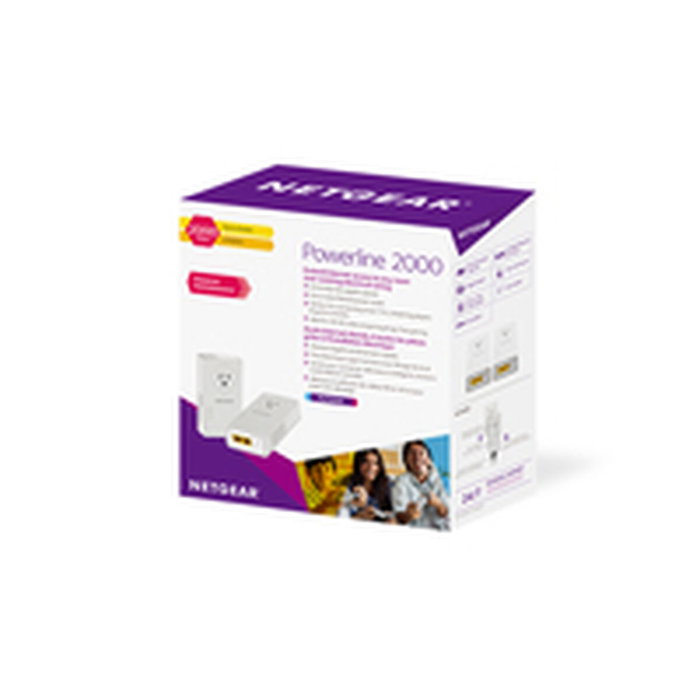 Netgear PLP2000-100FRS Pack de 2 adaptateurs CPL Gigabit 2000 Mbits/s