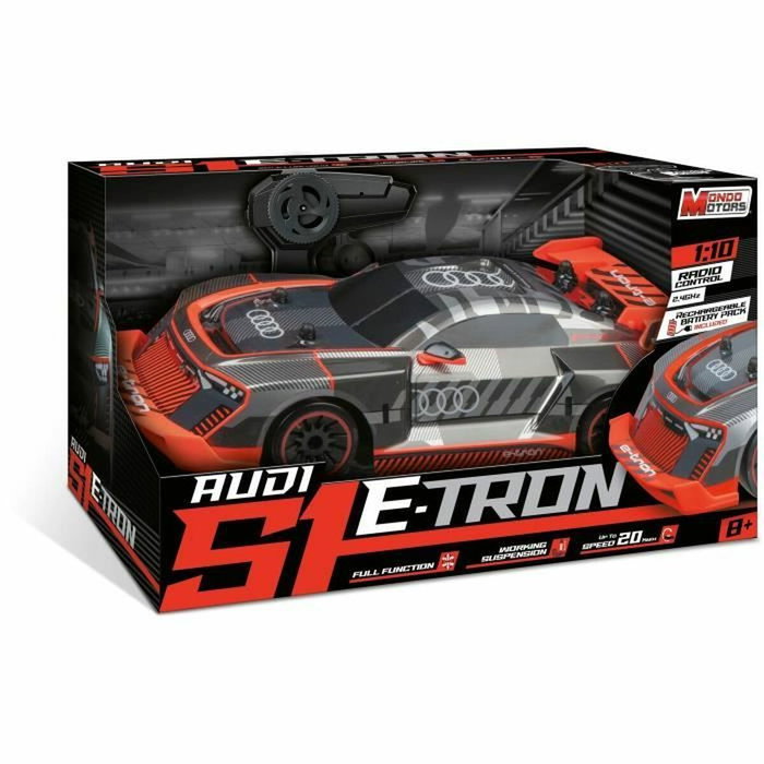 Mondo Motors Audi S1 E-Tron - Gris / Rouge - Échelle 1:10