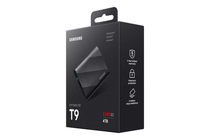 Samsung External SSD T9 4TB - Black Samsung External SSD T9 4TB - Black