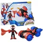 Hasbro - Véhicule Techno-Quad et Figurine Miles "Spin" Morales 7.5 cm - Marvel Spidey et ses Amis Extraordinaires - Jouet Super-Héros dès 3 ans