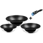 Inoxibar Set de poêles Athos 18-22-26 cm antiadhésif Quantum