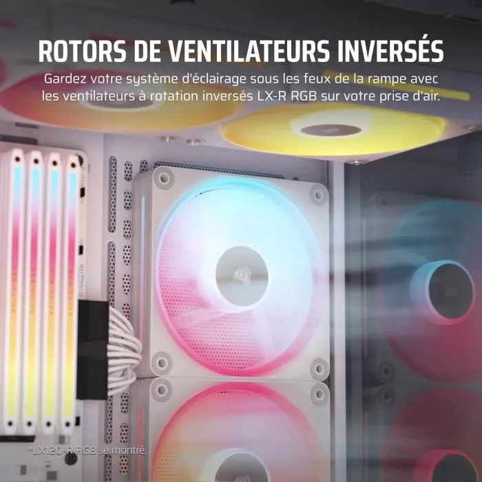 Corsair CO-9051055-WW iCUE LINK LX140R RGB Blanc Ventilateur PC 14cm 2000 tr/min