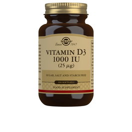 Solgar Vitamine D3 1000 UI 25 µg Capsules Molles 100 Unités
