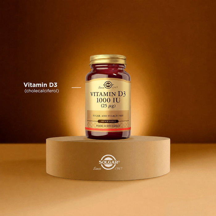 Solgar Vitamine D3 1000 UI 25 µg - 100 capsules molles