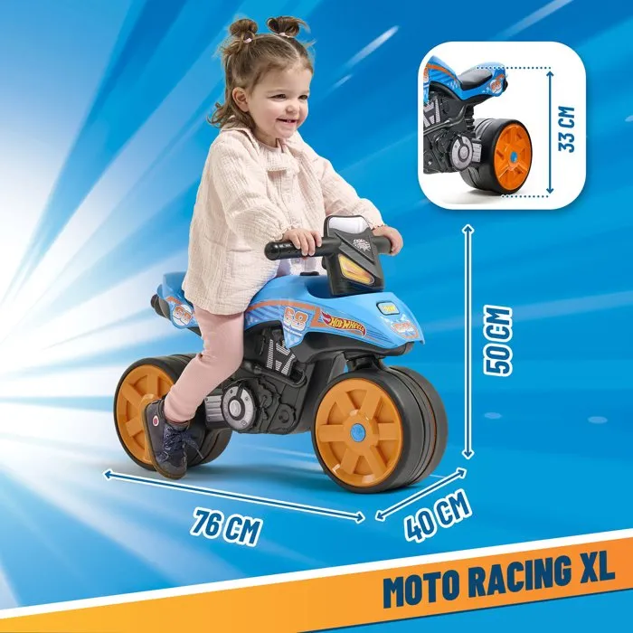 Falk Draisienne Moto Hot Wheels Bleu