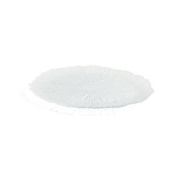 Quid Mar De Viento Plat de Présentation en Verre avec Reliefs Organiques 32 cm