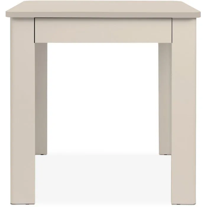 Table à Manger OSLO Carrée Beige 80x80 cm 4 Personnes avec Tiroir