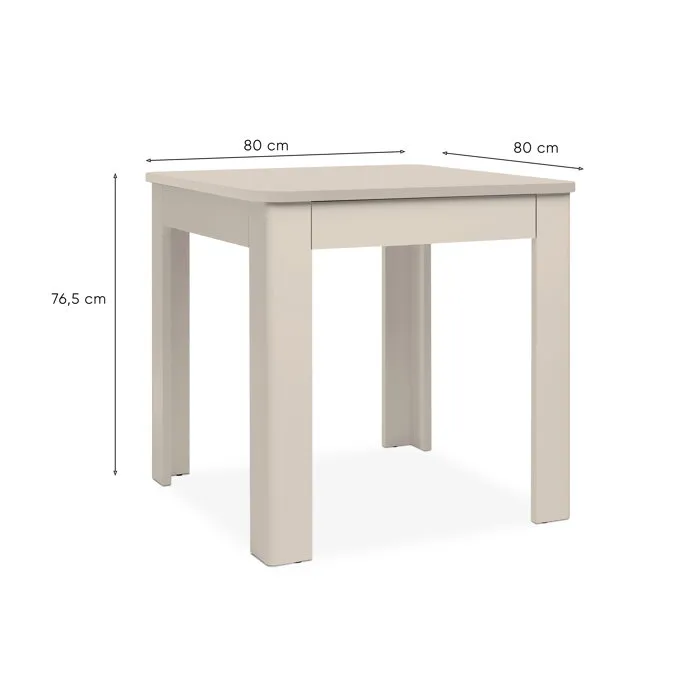 Table à Manger OSLO Carrée Beige - 4 Personnes
