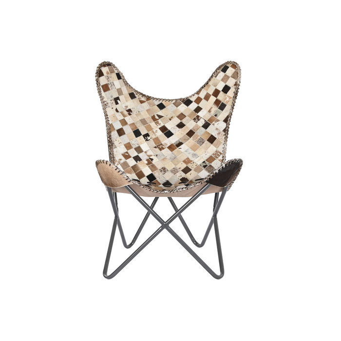 DKD Home Decor Fauteuil Beige Camel Fer 70 x 70 x 90 cm