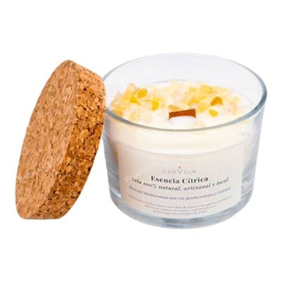 Canvela - Vela Parfumée Essence d'Agrumes Avec Huile Essentielle Canvela - Vela Parfumée Essence d'Agrumes Avec Huile Essentielle