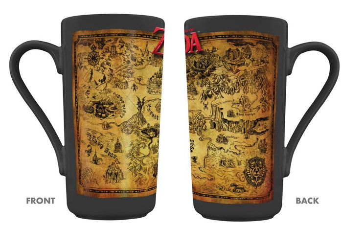 PYRAMID Tasse Zelda Breath of the Wild carte en céramique 470 ml, tasse Legend of Zelda Breath of the Wild, idée cadeau jeu vidéo
