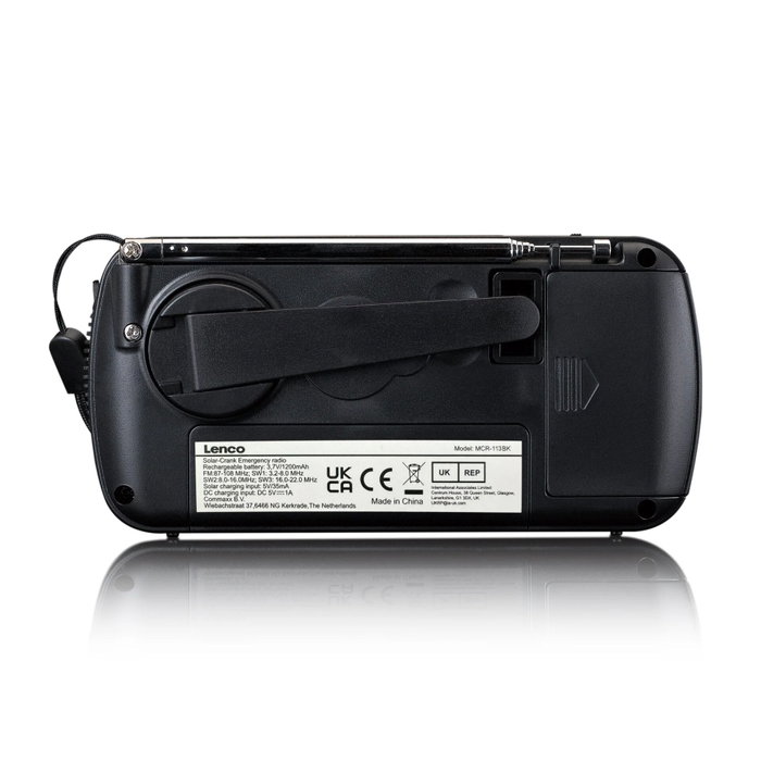 Lenco MCR-113BK Solar Noir