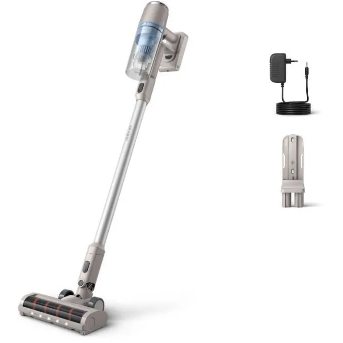 Philips XC2011/01 Aspirateur Balai Sans Fil - Batterie Lithium-ion 21.6V, 40 min Autonomie, Brosse à LED, Technologie PowerCyclone 7, Filtration 3 Étapes, Bleu