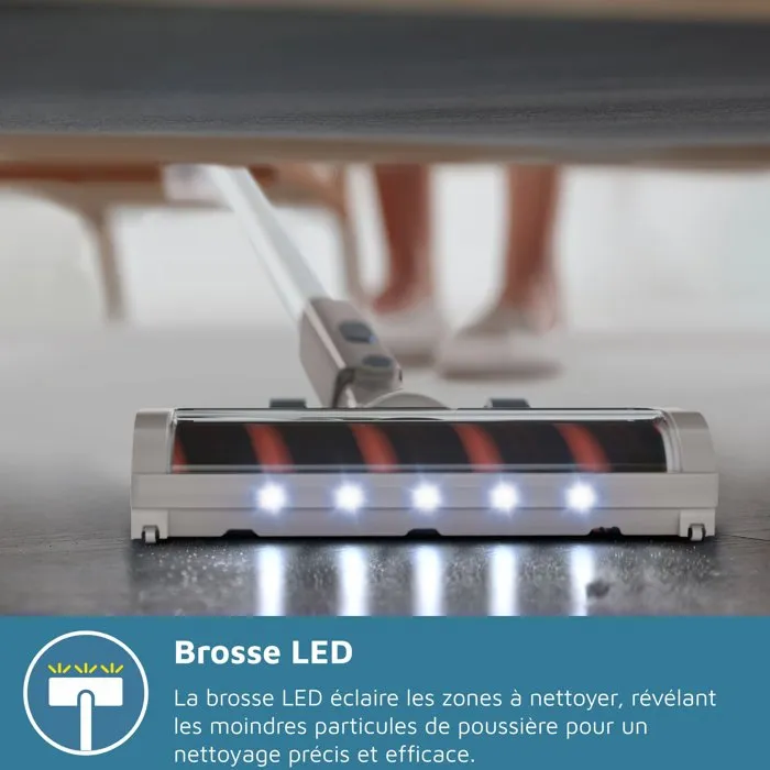 Philips XC2011/01 Aspirateur Balai Sans Fil - Batterie Lithium-ion 21.6V, 40 min Autonomie, Brosse à LED, Technologie PowerCyclone 7, Filtration 3 Étapes, Bleu