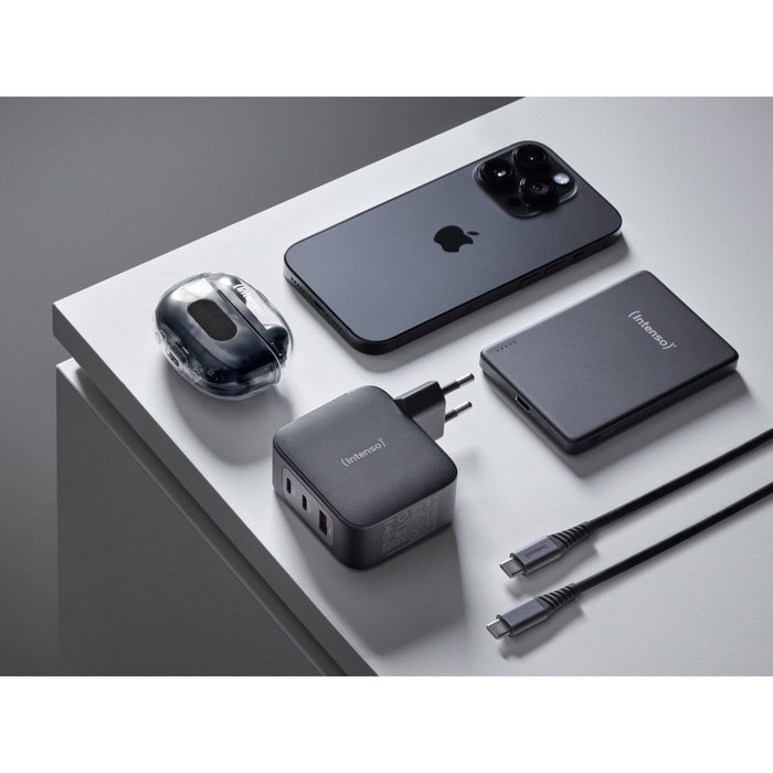Intenso Kit Chargeur GaN W100ACC avec Câble USB-C