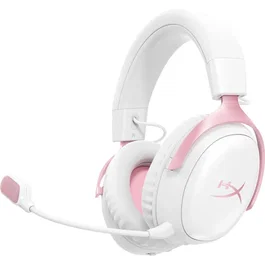 HyperX Cloud III S Wireless blanc & rose, sans fil pour PC, Mac, PS5, mobiles et Switch