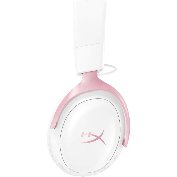 HyperX Cloud III S Wireless blanc & rose, sans fil pour PC, Mac, PS5, mobiles et Switch