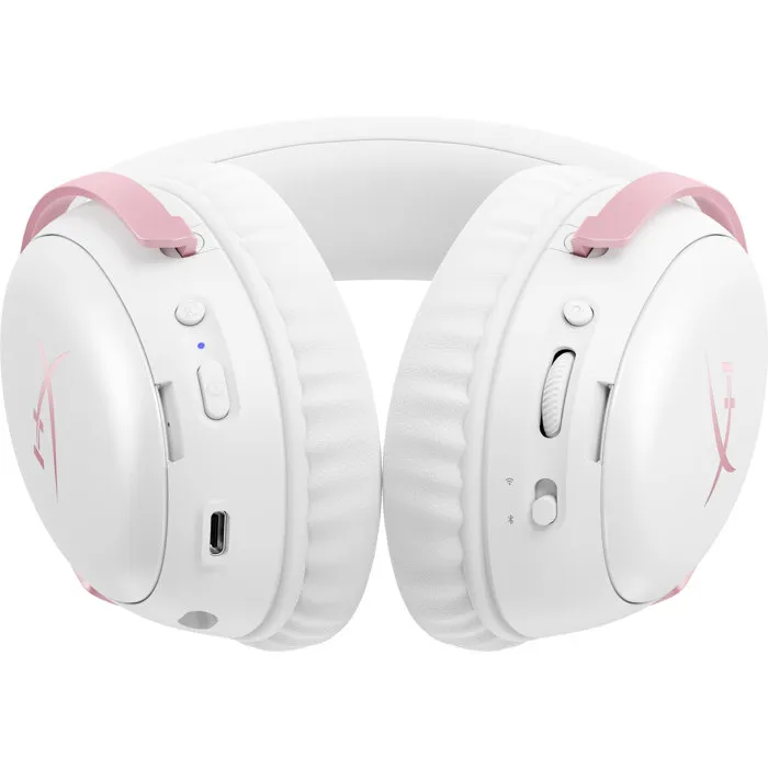 HyperX Cloud III S Wireless blanc & rose, sans fil pour PC, Mac, PS5, mobiles et Switch