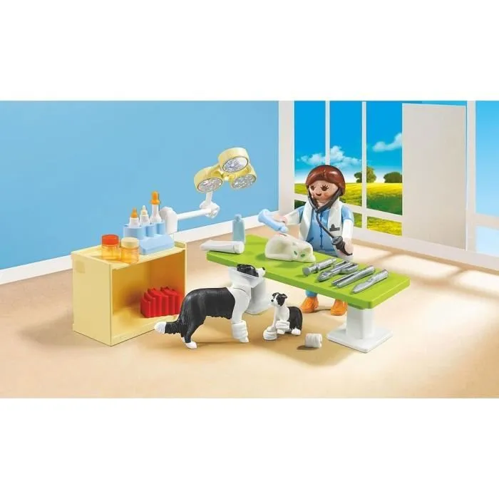 Playmobil 5653 Valisette Vétérinaire - City Life - Jeu de rôle créatif avec soin des animaux - 39 pièces - Dès 4 ans