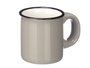 Vessia Set de 6 Tasses à Café Gris avec Support 100 ml Porcelaine et Métal 23 x 17 x 15 cm (Set de 6)