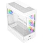 Xigmatek META Arctic - Boîtier PC Moyen Tour E-ATX - Verre trempé - Éclairage ARGB Blanc - Compatible gaming et modding