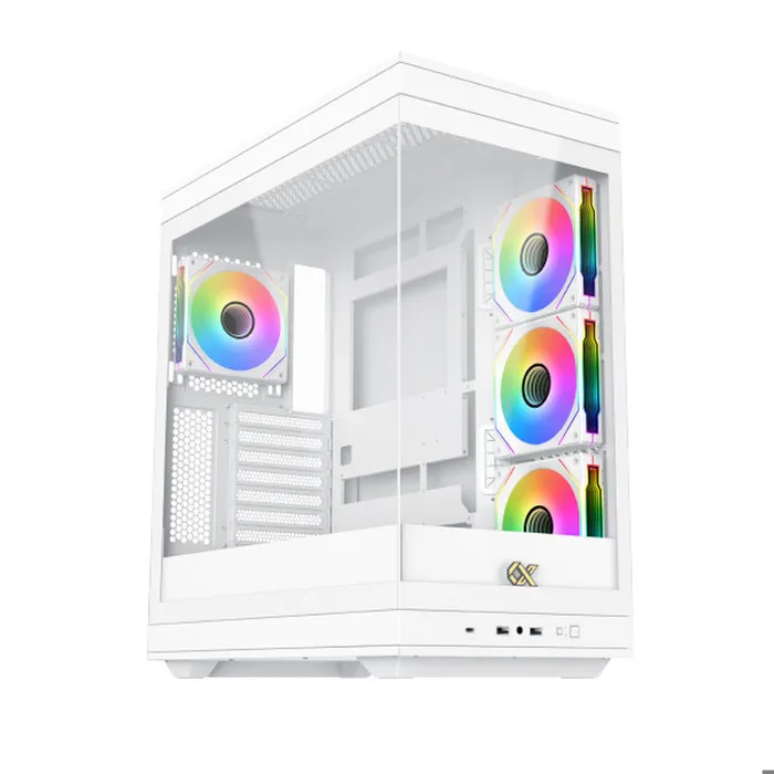 Xigmatek META Arctic - Boîtier PC Moyen Tour E-ATX - Verre trempé - Éclairage ARGB Blanc - Compatible gaming et modding Xigmatek META Arctic - Boîtier PC Moyen Tour E-ATX - Verre trempé - Éclairage ARGB Blanc - Compatible gaming et modding