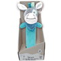 TACHAN Claki Doudou Peluche en Forme de Burrito avec Son - Collection Baby Rabbit - Couleurs Douces - Langues Anglais, Français, Allemand, Italien, Portugais, Espagnol