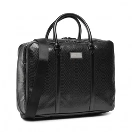 Guess Porte-documents en cuir Noir