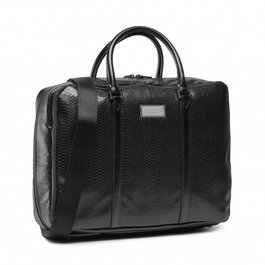 Guess Porte-documents en cuir pour homme avec compartiment pour ordinateur portable 15 pouces, noir, dimensions 40 x 30 x 9 cm