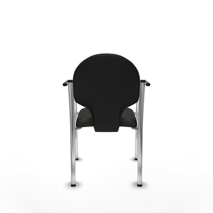 Silla Hellín tapizada con Tela color Negro. Brazos fijos Silla Hellín tapizada con Tela color Negro. Brazos fijos