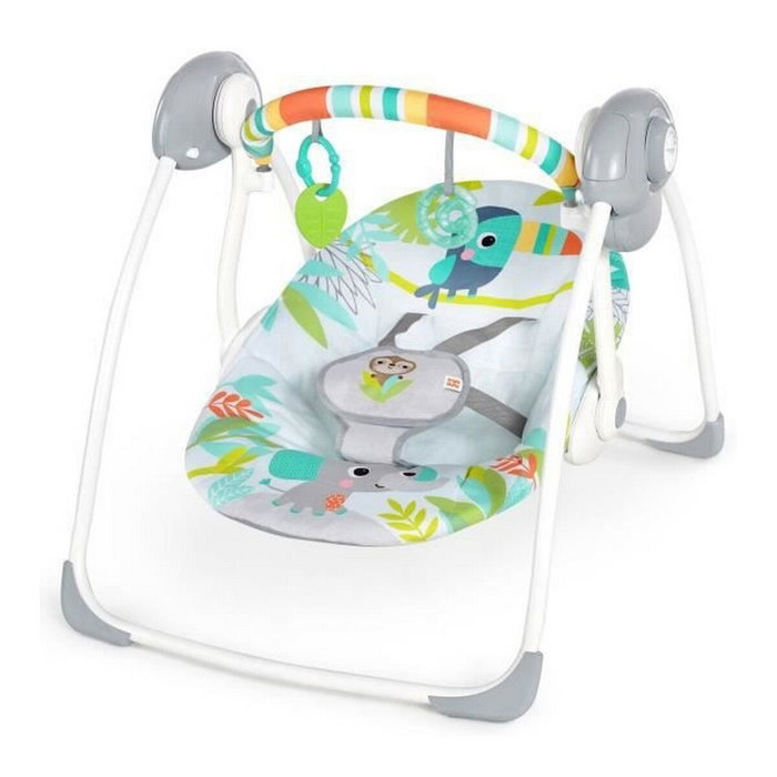 Bright Starts Balancelle Électrique Pliable Toucan avec Arche de Jouets Bright Starts Balancelle Électrique Pliable Toucan avec Arche de Jouets