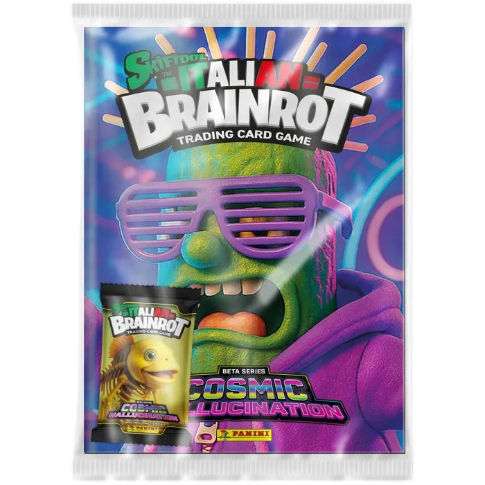 Panini SKIFIDOL Pack de démarrage ITALIAN BRAINROT TCG 2 série BETA - Album collectionneur 32 pages + 1 pochette de 7 cartes à collectionner