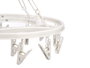 Arte Regal Séchoir à linge rond suspendu plastique blanc/gris 30x4x30 cm (Set de 24)