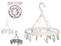 Arte Regal Séchoir à linge rond suspendu plastique blanc/gris 30x4x30 cm (Set de 24)