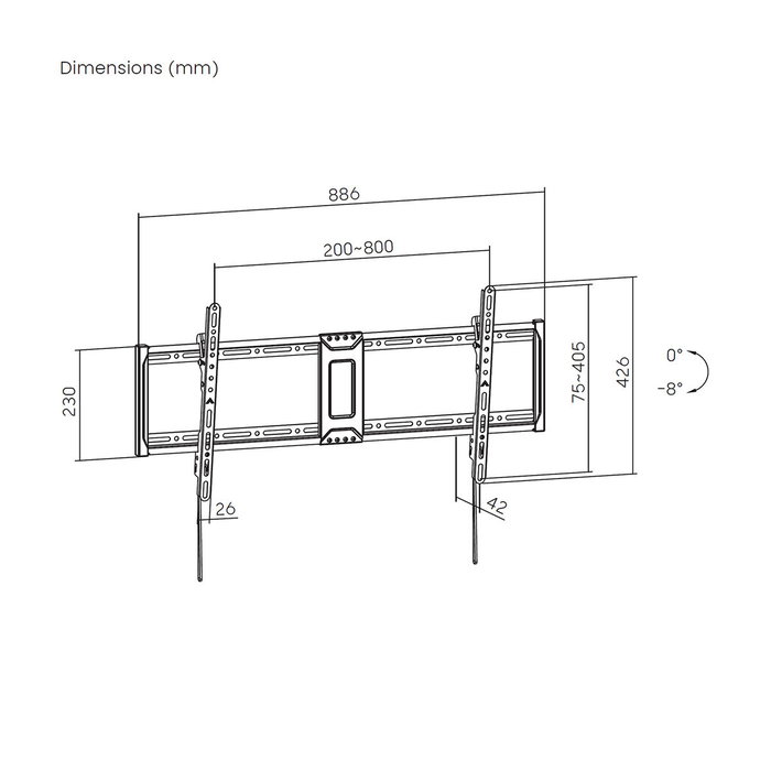 Support de TV Aisens WT100T-367 43" 100"