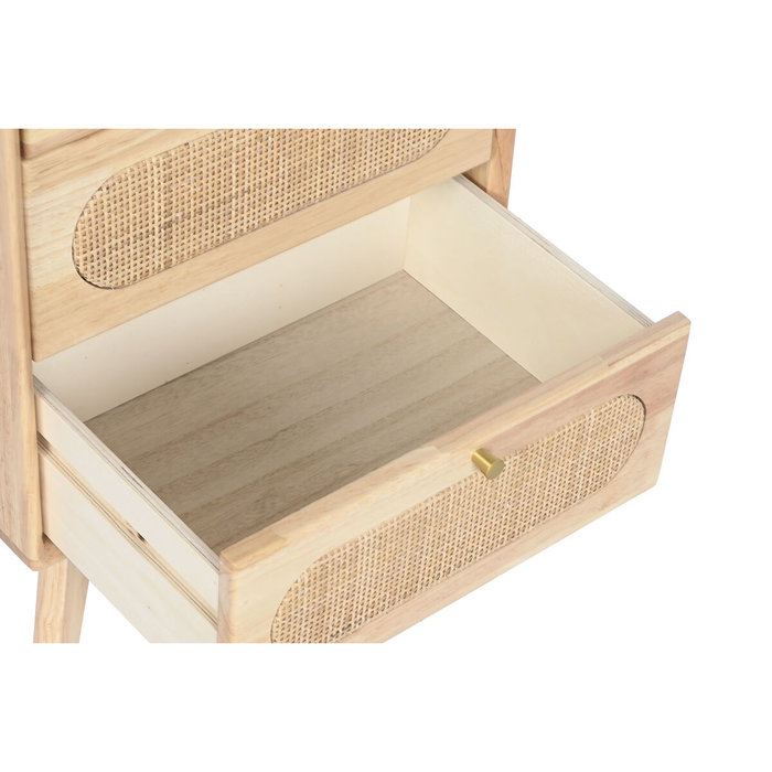 DKD Home Decor Caisson à Tiroirs Naturel Métal Bois d'hévéa