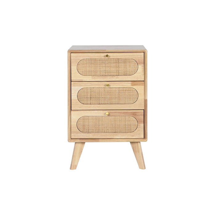 DKD Home Decor Caisson à Tiroirs Naturel Métal Bois d'hévéa