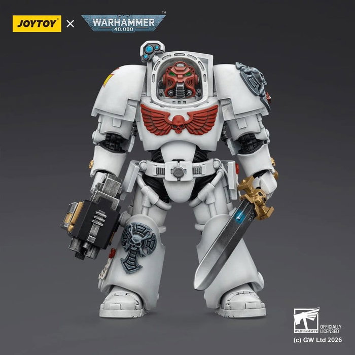 Joy Toy (CN) Warhammer 40,000 figurine White Scars Terminator avec épée de puissance et bolter tempête
