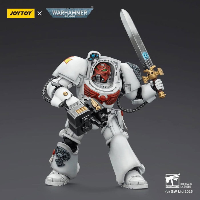 Joy Toy (CN) Warhammer 40,000 figurine White Scars Terminator avec épée de puissance et bolter tempête
