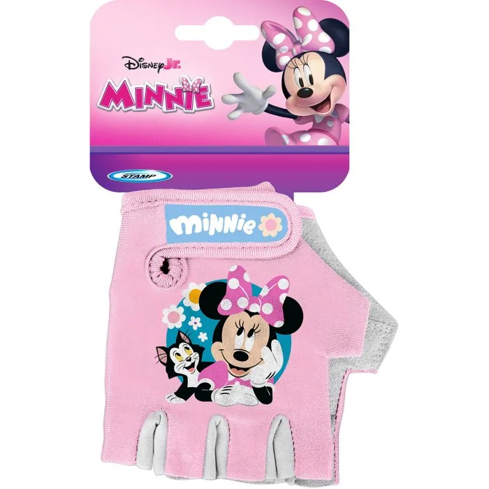 Disney Mitaines Minnie Taille unique (2 à 6 ans) Rose, gants rembourrés avec fermeture scratch pour enfant