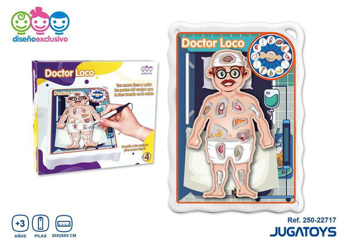 Jugatoys - enfamilia Doctor Loco ¡opera al paciente! 30x26x5 cm