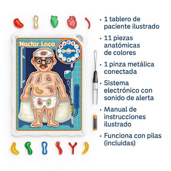 Jugatoys - enfamilia Doctor Loco ¡opera al paciente! 30x26x5 cm