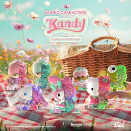 Mighty Jaxx Sanrio Floral Daydream Series Kandy Vinyl Figure Blind Box Display