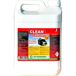Clean Clean Caravaning CLEAN - Nettoyant Multi-usages pour Véhicule de Loisirs, Carrosserie, Jantes, Vitres, Sièges, Intérieur - Bidon de 5 Litres