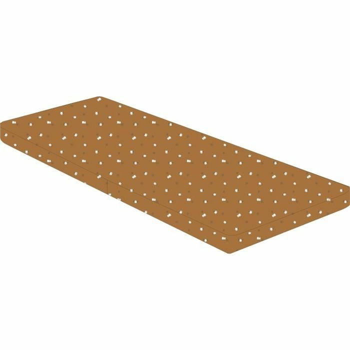 Domiva Matelas pliant BOUBOU 60x120 cm Caramel imprimé blanc Domiva Matelas pliant BOUBOU 60x120 cm Caramel imprimé blanc