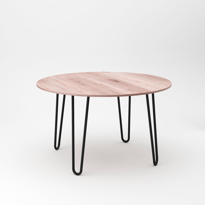 Emuca Lot de 4 pieds Hairpin de 2 s par fils table, hauteur 400mm, Acier, Peint en noir