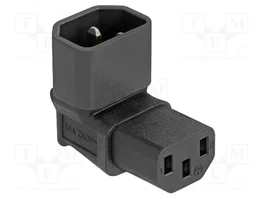 DELOCK Adaptateur IEC C13 femelle vers IEC C14 mâle angulaire