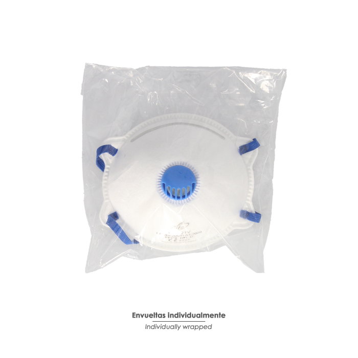 WOLFPACK LINEA PROFESIONAL Masque FFP2 rigide avec valve (10 unités)