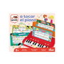 Diset Yo Aprendo A Tocar El Piano 1120200286 - Petit piano portable éducatif en espagnol pour enfants dès 5 ans - 12 partitions de chansons